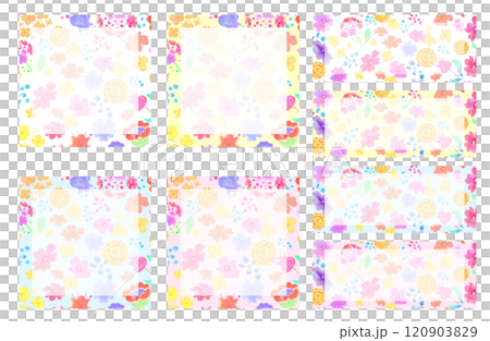 春の花の囲み素材 春の花の囲み素材 120903829