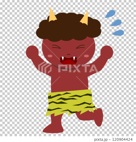 [Setsubun] Red demon runs away in fear 120904424