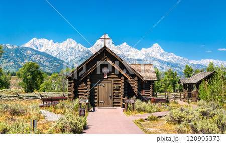 Historic Chapel of the Transfiguration in Grand Teton National Park, Wyoming, United States 120905373