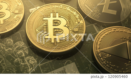 ビットコインと白いビット 120905460