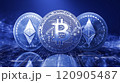 ビットコインと輝く仮想通貨のビット 120905487