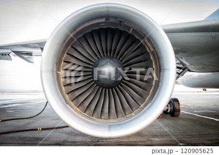 Close-up of engine of aircraft 120905625