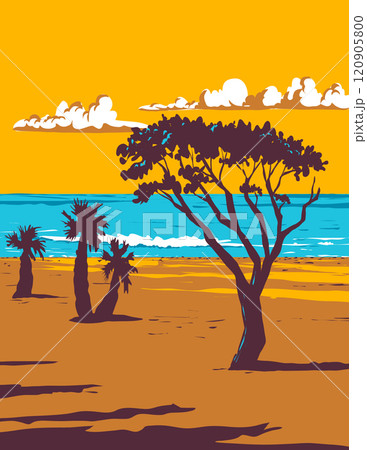 Topanga Beach in Malibu Los Angeles California WPA Poster Art Topanga Beach in Malibu Los Angeles California WPA Poster Art 120905800