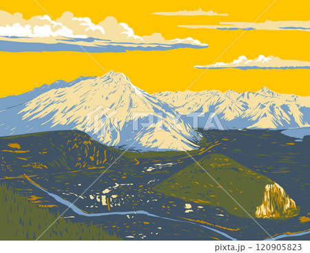 Bow Valley in Banff National Park Canada WPA Poster Art Bow Valley in Banff National Park Canada WPA Poster Art 120905823