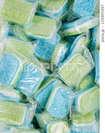 Tablets for washing dishes in the dishwasher. Background. Tablets for washing dishes in the dishwasher. Background. 120905997