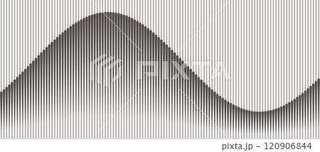 Abstract art geometric background with vertical lines. Optical illusion with waves and transition. Abstract art geometric background with vertical lines. Optical illusion with waves and transition. 120906844