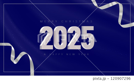 2025 Happy New Year Background Design. Banner, Poster, Greeting Card. 3D Vector Illustration. Template for New Year banners, flyers, greeting cards 120907296