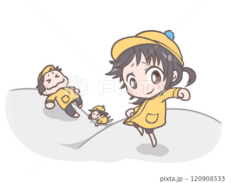 ふわふわで遊ぶ子どもたち 120908533