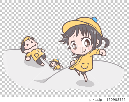 ふわふわで遊ぶ子どもたち 120908533