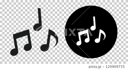 音楽やサウンドを表すシンプルアイコン 120909735