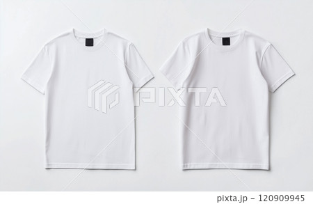 ブランディング・モックアップ用白Tシャツ ブランディング・モックアップ用白Tシャツ 120909945