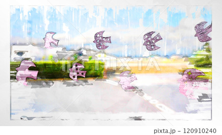 スケッチ風 スケッチ イラスト シール 加工 工場 ものづくり 貼る ステッカー 120910240