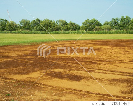 野球場のある初夏の江戸川河川敷風景 野球場のある初夏の江戸川河川敷風景 120911465