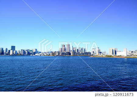 レインボーブリッジから見る晴海埠頭 築地市場方面 レインボーブリッジから見る晴海埠頭 築地市場方面 120911673