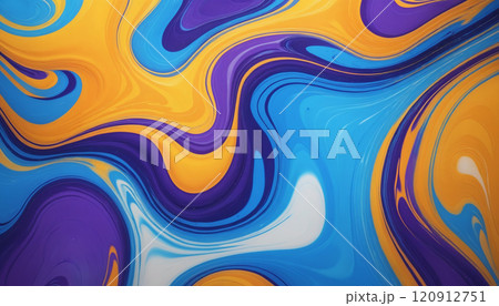 Abstract liquid marble background  120912751