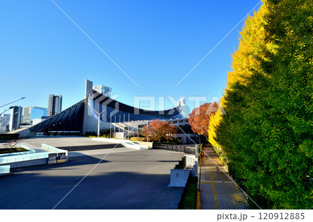 オリンピックスタジアム 国立代々木競技場 秋の風景 120912885
