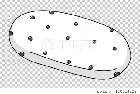 寬鬆簡單的真餅，帶有厚實的塗層 120913228