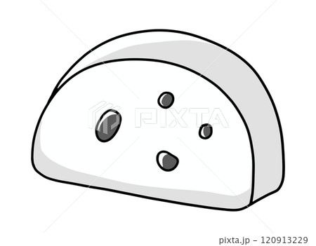 ゆるめシンプルなカットしたなまこ餅 ベタ塗り ゆるめシンプルなカットしたなまこ餅 ベタ塗り 120913229