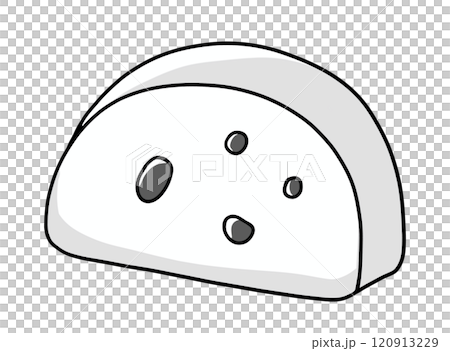 ゆるめシンプルなカットしたなまこ餅 ベタ塗り ゆるめシンプルなカットしたなまこ餅 ベタ塗り 120913229