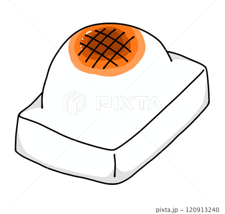 ゆるめシンプルな焼いた角餅 ベタ塗り ゆるめシンプルな焼いた角餅 ベタ塗り 120913240