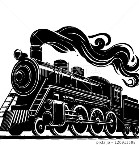 レトロな機関車のイラストのイラスト素材 [120913598] - PIXTA