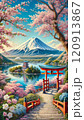 画像生成AIで作った美しい日本の富士山 AIアート AI生成画 イラスト 絵画 画像生成AIで作った美しい日本の富士山 AIアート AI生成画 イラスト 絵画 120913867