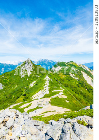 夏の烏帽子岳・南沢岳登山(前烏帽子岳から望む烏帽子岳・南沢岳) 夏の烏帽子岳・南沢岳登山(前烏帽子岳から望む烏帽子岳・南沢岳) 120913933