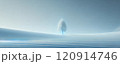 雪景色の中に一本の木 120914746