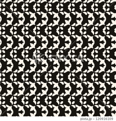 Abstract simple floral gothic style seamless pattern. Elegant minimal monochrome stylish background. Perfect for textile, fabric and fashion print. Abstract simple floral gothic style seamless pattern. Elegant minimal monochrome stylish background. Perfect for textile, fabric and fashion print. 120916109