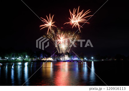 Beautiful fireworks in The Lake 120916113