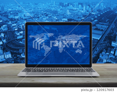 Happy new year 2025 global business start up online, Elements of this image furnished by NASA 120917603