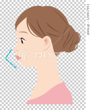 Side profile of E-line with protruding mouth Side profile of E-line with protruding mouth 120917951