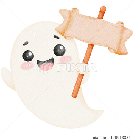 Valentine ghost holding a cheerful banner, capturing love and festive spirit in a cute, playful design. Perfect for valentine themes or romantic decoration. Valentine ghost holding a cheerful banner, capturing love and festive spirit in a cute, playful design. Perfect for valentine themes or romantic decoration. 120918086