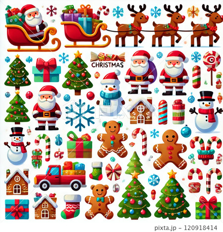 クリスマスのかわいいフレームイラスト 120918414