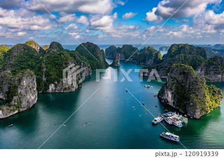 Beautiful landscape Lan Ha bay view from the Cat Ba Island. Beautiful landscape Lan Ha bay view from the Cat Ba Island. 120919339