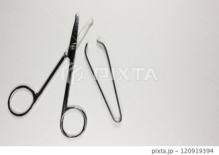 ハサミと毛抜き ハサミと毛抜き 120919394