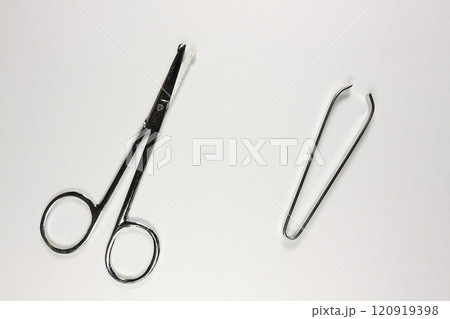 ハサミと毛抜き 120919398