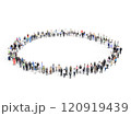 円形に並ぶ人々 Large 120919439