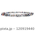 円形に並ぶ人々 Large 120919440