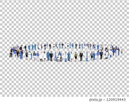 Medical staff and patients in a circle Large Medical staff and patients in a circle Large 120919443