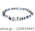 円形に並ぶ医療従事者と患者 Small 120919445