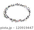 円形に並ぶ人々 Small 120919447