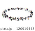 円形に並ぶ人々 Small 120919448