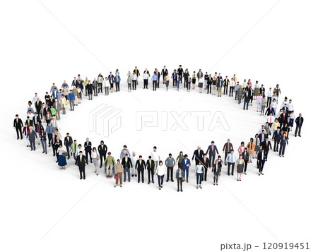 円形に並ぶビジネスピープル Small 120919451