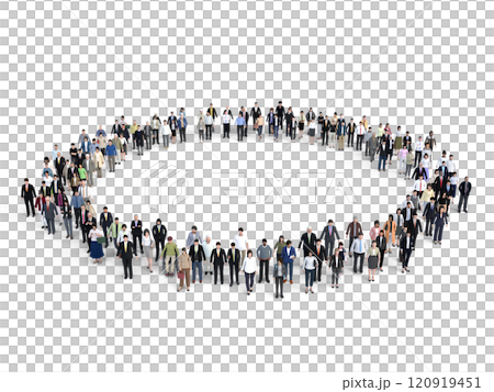 円形に並ぶビジネスピープル Small 120919451