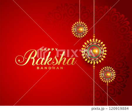raksha bandhan red festival greeting design 120919884