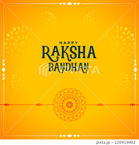 traditional raksha bandhan yellow greeting design traditional raksha bandhan yellow greeting design 120919902