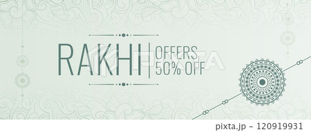 flat raksha bandhan sale banner with offer details flat raksha bandhan sale banner with offer details 120919931