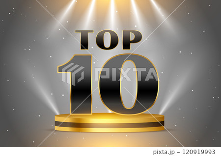 top 10 shiny golden podium award background 120919993