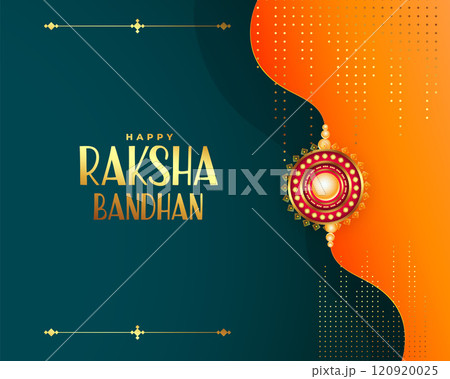 raksha bandhan festival greeting wishes shiny card design 120920025